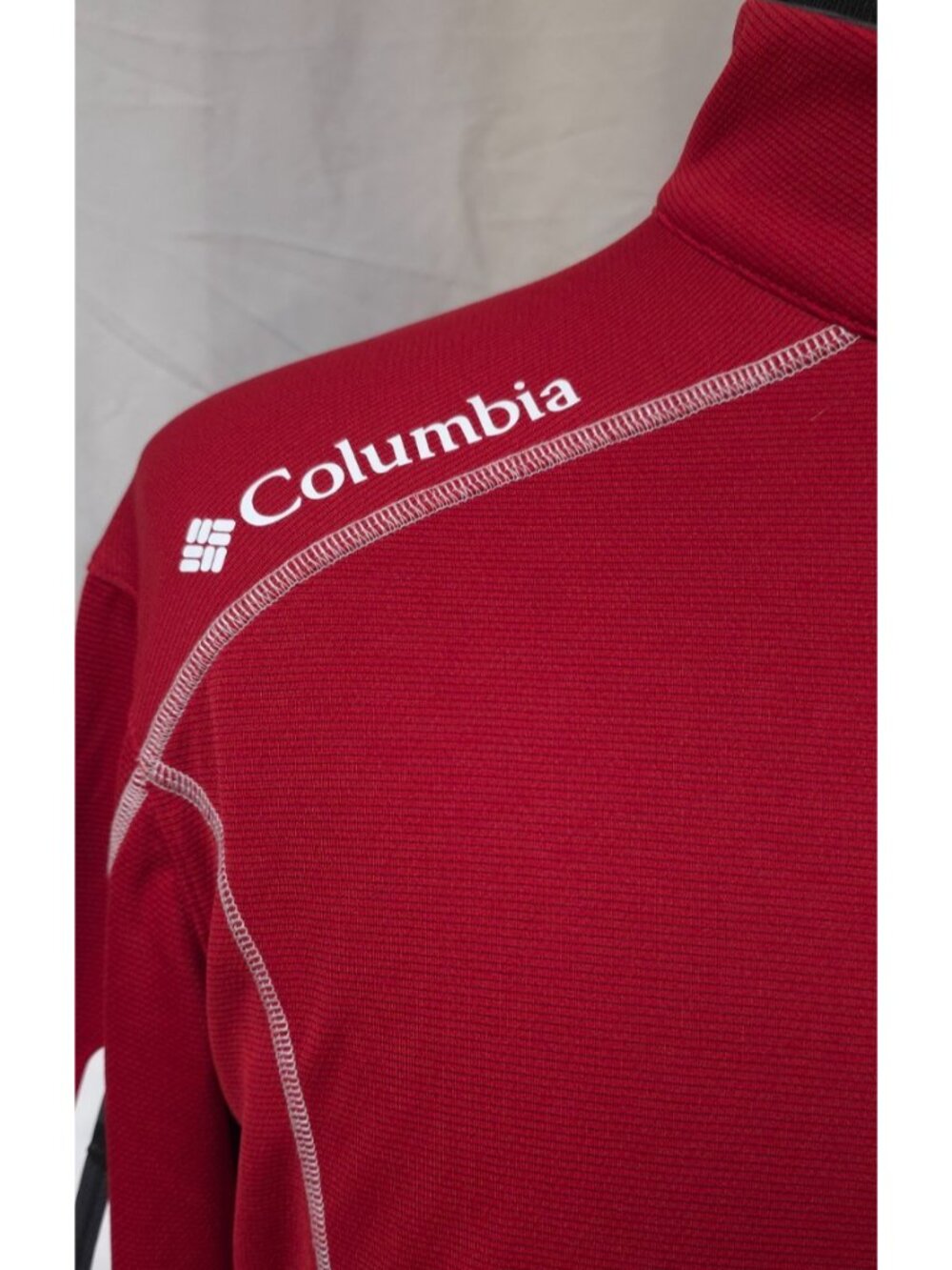 Columbia Golf Shotgun Omni Wick Mens LG Red LS 1/4 Zip Stevens Institute Shirt - Picture 4 of 15
